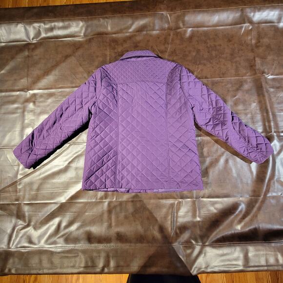 Studio Works Quilted Button Long Sleeve Lightweight Jacket Purple Womens Size L - Picture 3 of 8